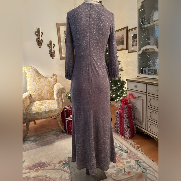 Aqua like new Sparkling evening gown fully lin size 8 - Picture 2 of 3